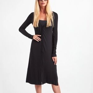 NWT MaxMara Leisure Adenia Black Knitted Long Cardigan Duster- XL